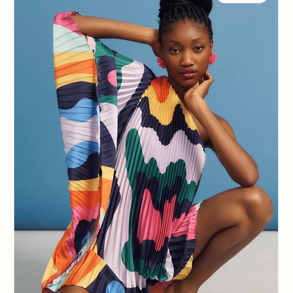 Anthropologie Hutch Pleated Romper